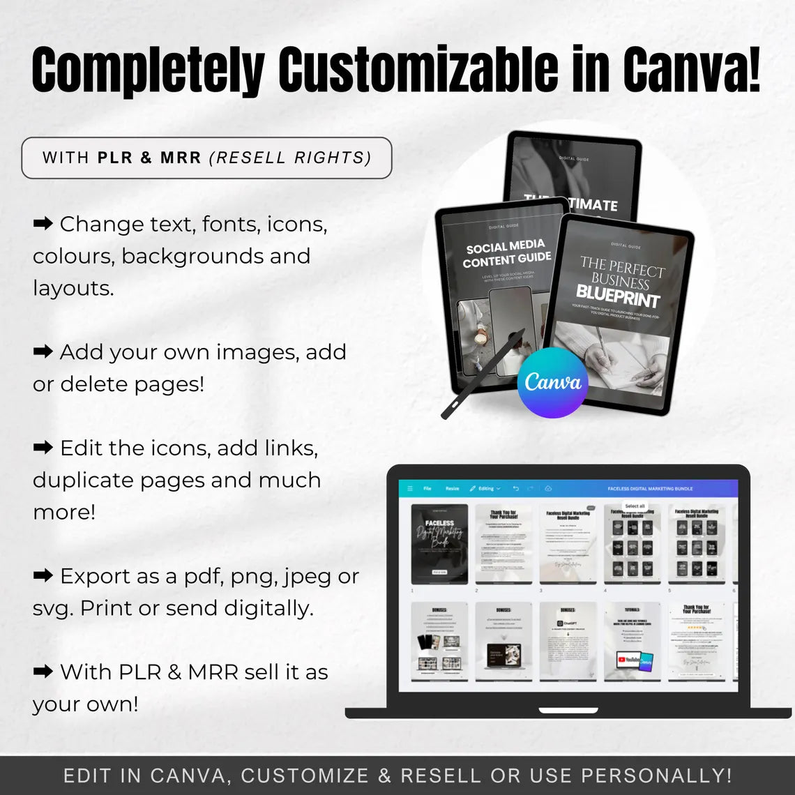 ULTIMATE Faceless Digital Marketing Bundle (PLR&MRR) ⚠️ VERY LIMITED TIME OFFER ⚠️