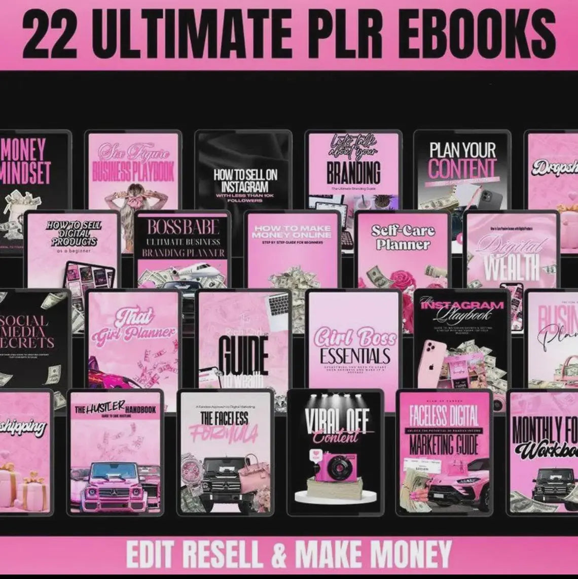 22 eBooks Digital BOSS QUEEN Bundle (PLR&MRR)